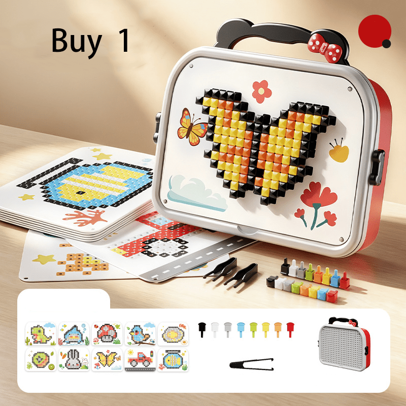 Milo 3D Mushroom Peg Puzzle | 492 Colorful Pieces, Durable Plastic - Hartwella