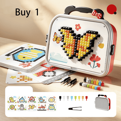 Milo 3D Mushroom Peg Puzzle | 492 Colorful Pieces, Durable Plastic - Hartwella