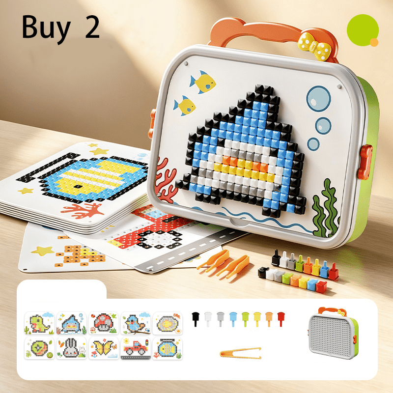 Milo 3D Mushroom Peg Puzzle | 492 Colorful Pieces, Durable Plastic - Hartwella