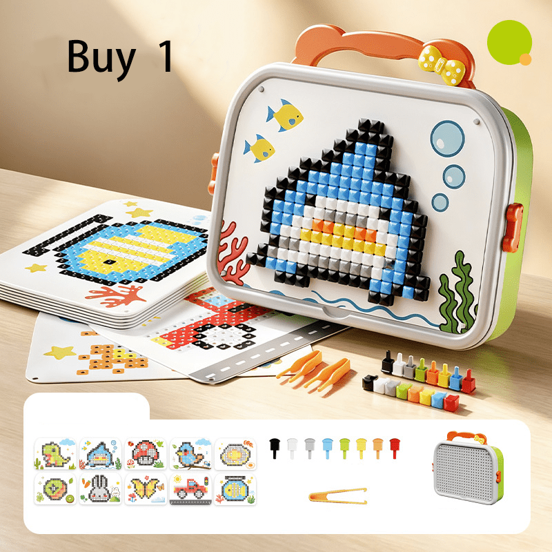 Milo 3D Mushroom Peg Puzzle | 492 Colorful Pieces, Durable Plastic - Hartwella