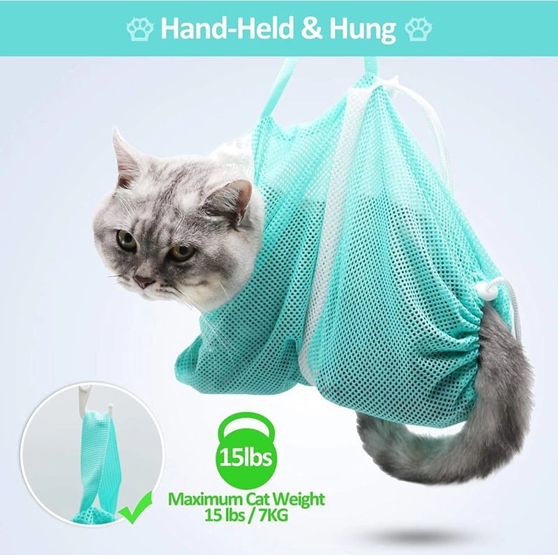 Milo Cat Grooming Bag | Multi - Functional Bathing & Restraint Solution - Hartwella