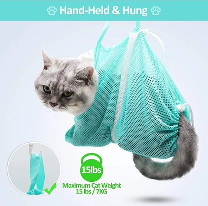 Milo Cat Grooming Bag | Multi - Functional Bathing & Restraint Solution - Hartwella