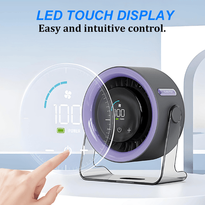 Milo Mini Desk Fan | 100 Speed, Quiet, Rechargeable - Hartwella
