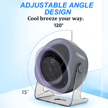 Milo Mini Desk Fan | 100 Speed, Quiet, Rechargeable - Hartwella