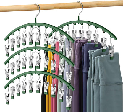 Milo Pants Hanger | 10 - Clip Space Saving Organizer, Durable Carbon Steel - Hartwella