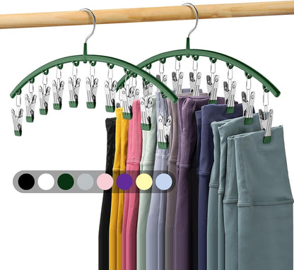Milo Pants Hanger | 10 - Clip Space Saving Organizer, Durable Carbon Steel - Hartwella