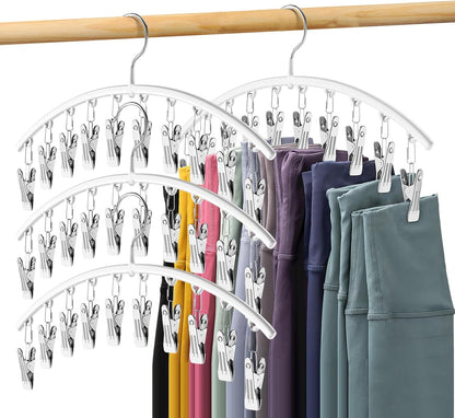 Milo Pants Hanger | 10 - Clip Space Saving Organizer, Durable Carbon Steel - Hartwella