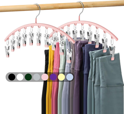 Milo Pants Hanger | 10 - Clip Space Saving Organizer, Durable Carbon Steel - Hartwella