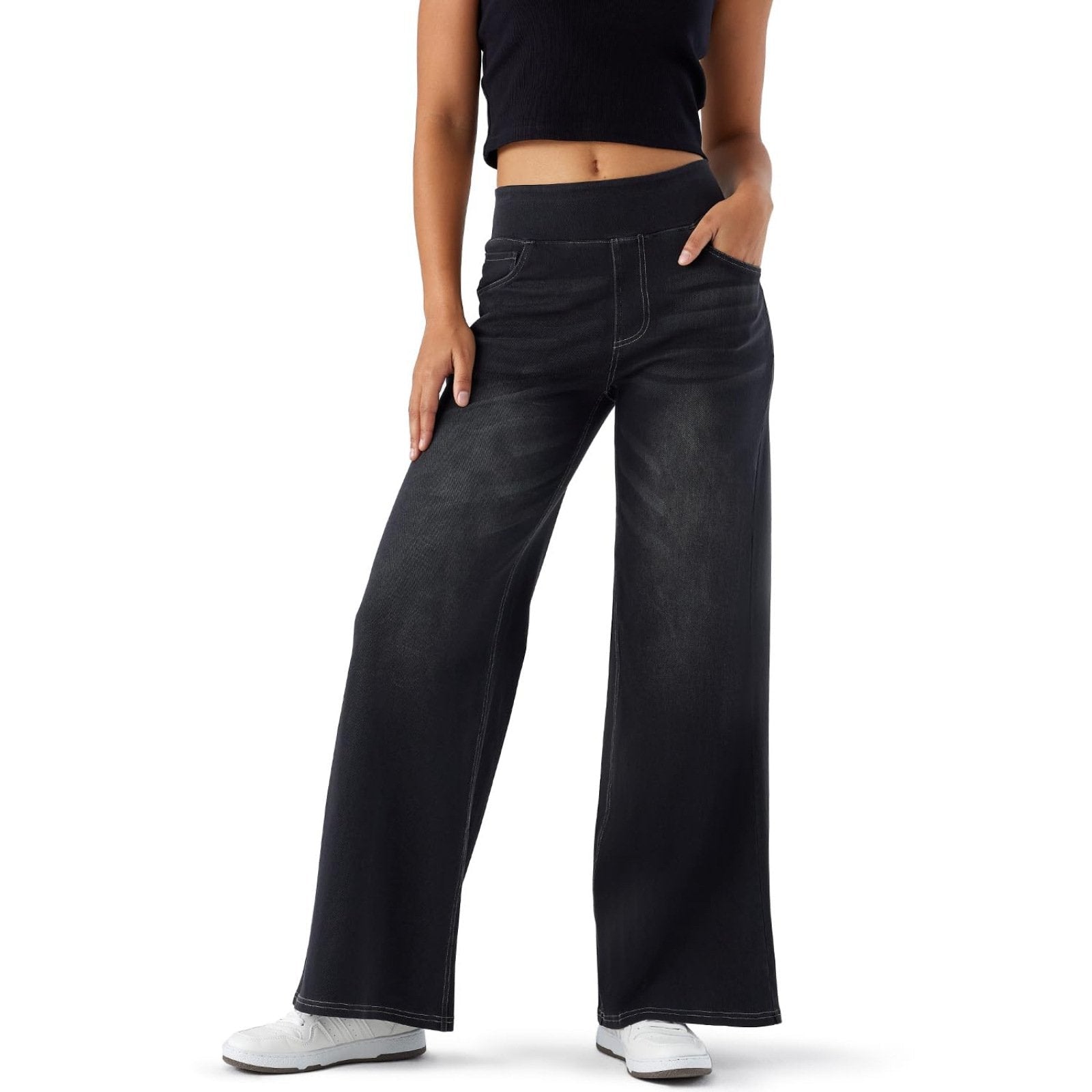 Mira Baggy Jeans | High - Stretch, Multiple Pockets - Hartwella