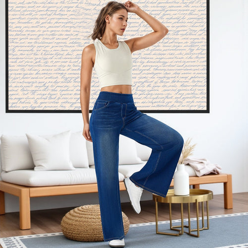 Mira Baggy Jeans | High - Stretch, Multiple Pockets - Hartwella