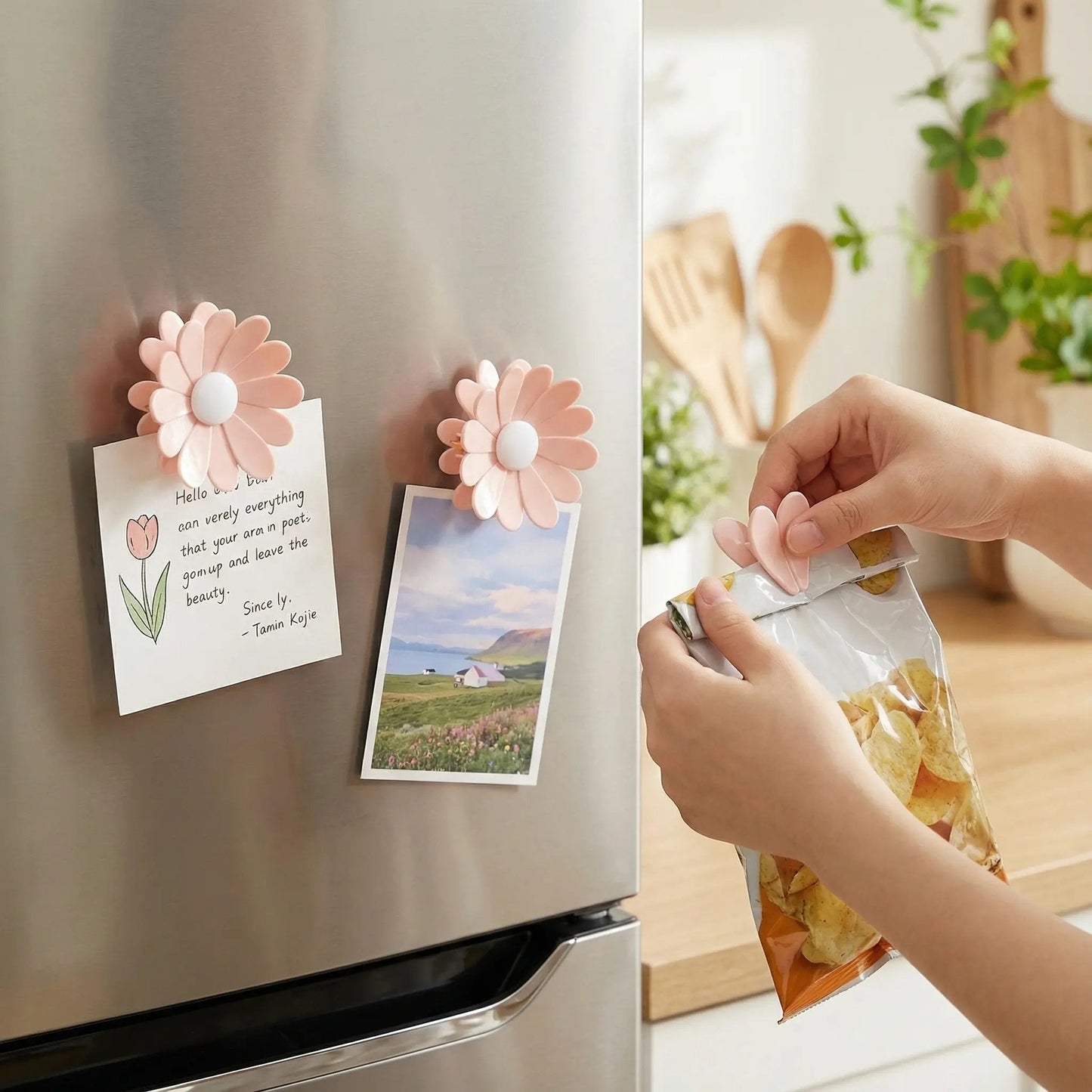 Mira Cherry Blossom Clip | Magnetic Sealing Design - Hartwella