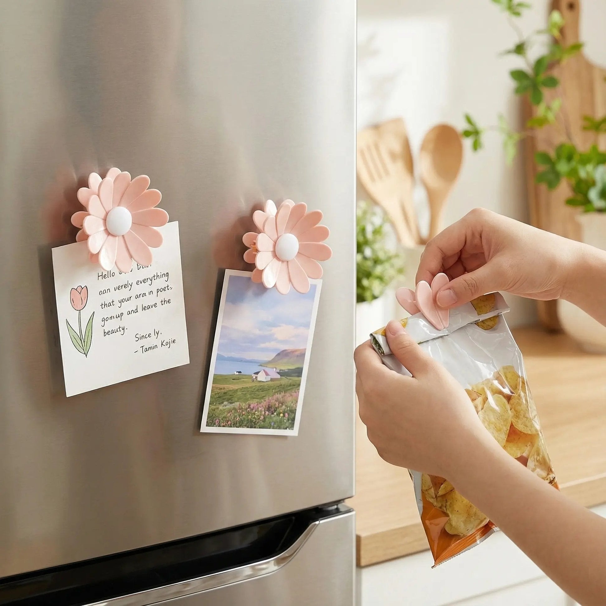 Mira Cherry Blossom Clip | Magnetic Sealing Design - Hartwella