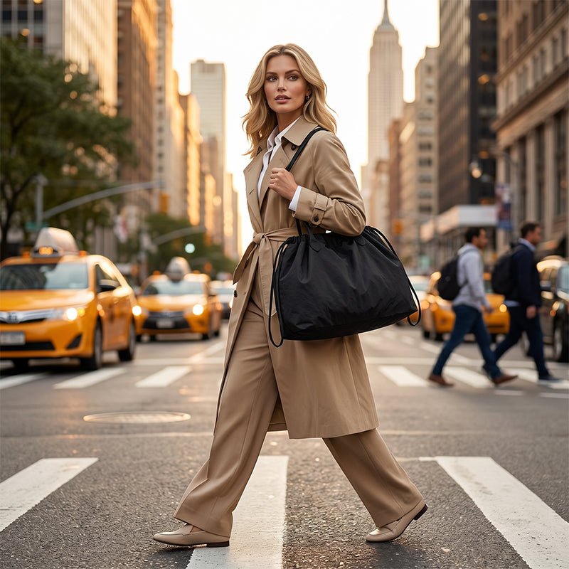 Mira Drawstring Tote Bag | Water-Resistant, Spacious Design - Hartwella