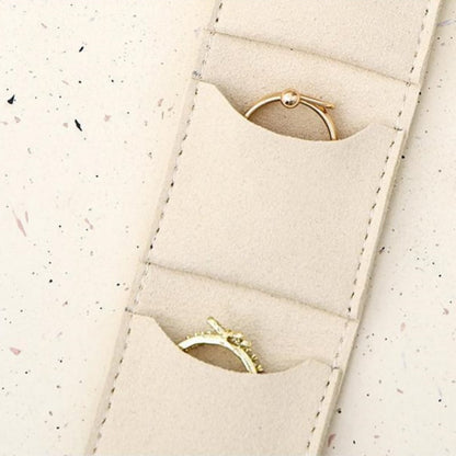 Mira Jewelry Travel Case | Compact Microfiber Organizer with Snap Closure - Hartwella