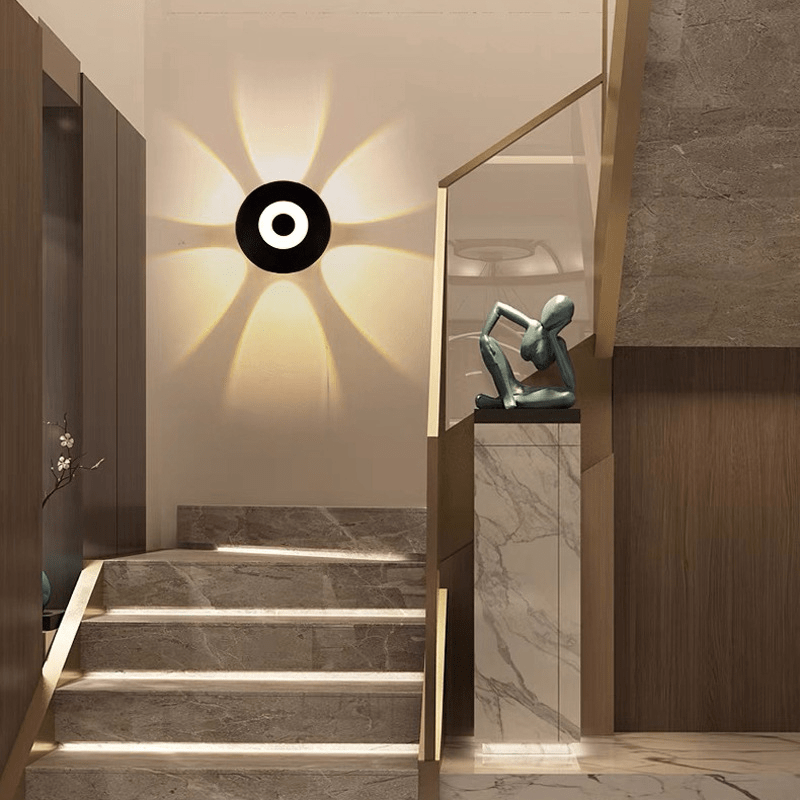 Mira LED Wall Sconce | Geometric, Weather - Resistant Outdoor Wall Light - Hartwella