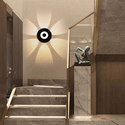 Mira LED Wall Sconce | Geometric, Weather - Resistant Outdoor Wall Light - Hartwella