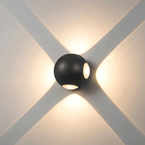 Mira LED Wall Sconce | Geometric, Weather - Resistant Outdoor Wall Light - Hartwella