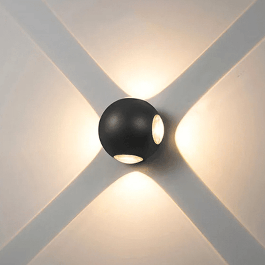 Mira LED Wall Sconce | Geometric, Weather - Resistant Outdoor Wall Light - Hartwella