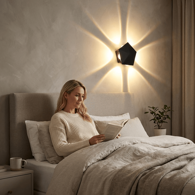 Mira LED Wall Sconce | Geometric, Weather - Resistant Outdoor Wall Light - Hartwella