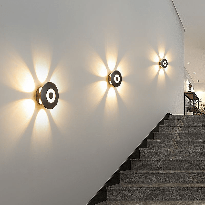 Mira LED Wall Sconce | Geometric, Weather - Resistant Outdoor Wall Light - Hartwella