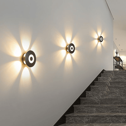 Mira LED Wall Sconce | Geometric, Weather - Resistant Outdoor Wall Light - Hartwella