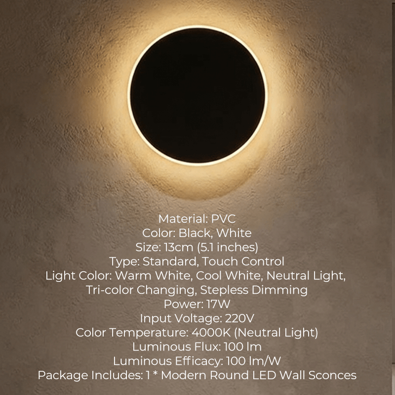 Mira LED Wall Sconce | Touch Control, Adjustable Lighting - Hartwella