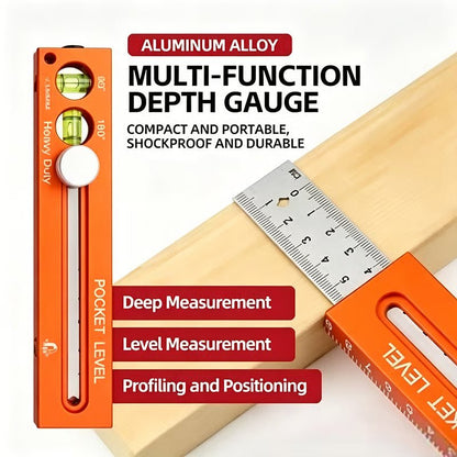 Mira Level Ruler | Multi - Angle, Compact Aluminum - Hartwella
