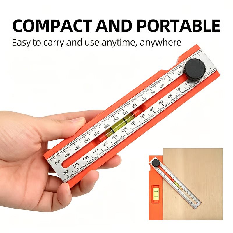 Mira Level Ruler | Multi - Angle, Compact Aluminum - Hartwella
