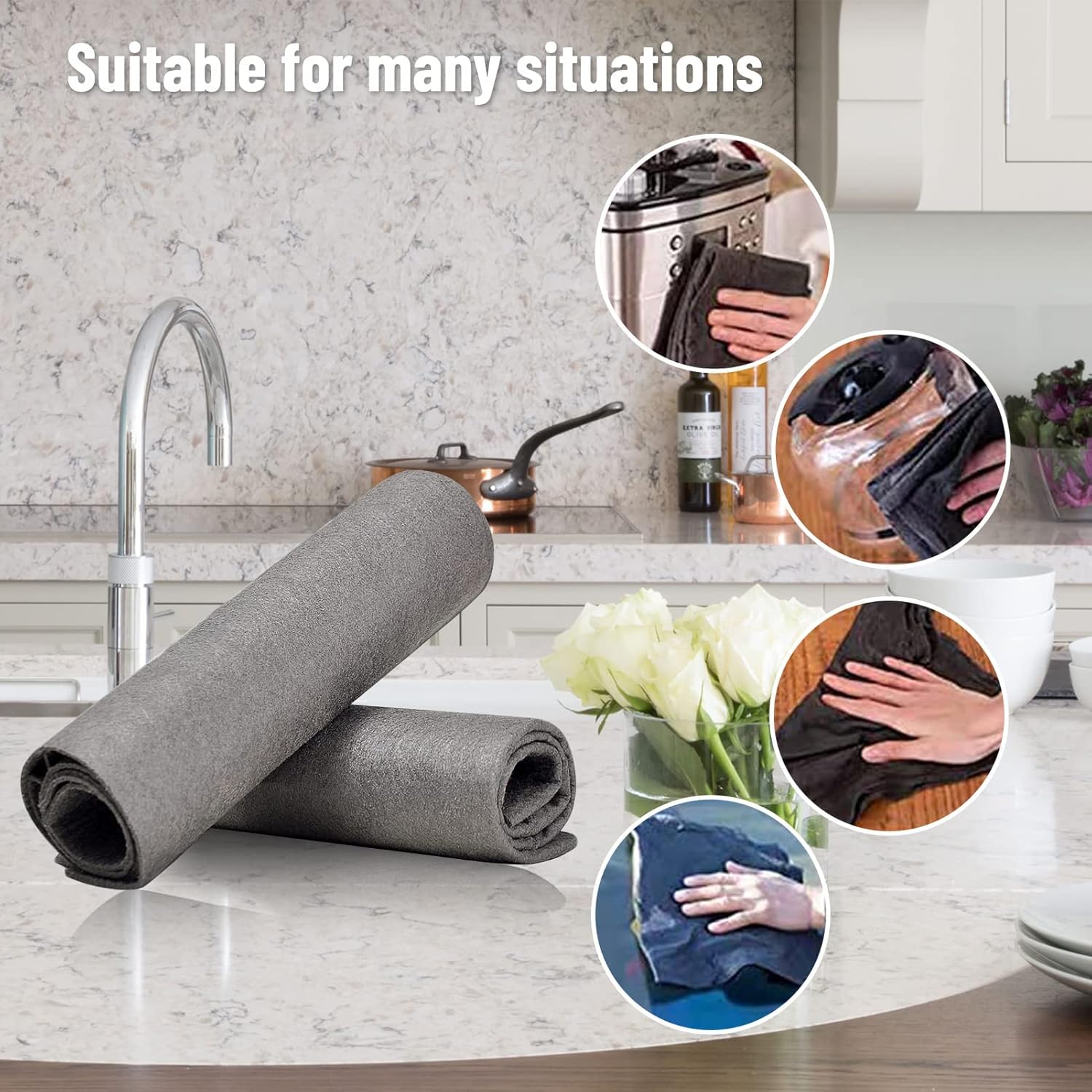 Mira Magic Cloth | Reusable Microfiber, Streak - Free Cleaning - Hartwella