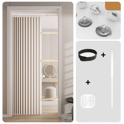 Mira Magnetic Door Curtain | No-Drill, Light Blocking, Accordion Design - Hartwella
