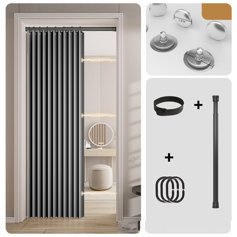 Mira Magnetic Door Curtain | No-Drill, Light Blocking, Accordion Design - Hartwella