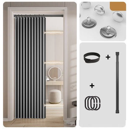 Mira Magnetic Door Curtain | No-Drill, Light Blocking, Accordion Design - Hartwella