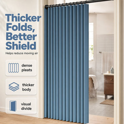 Mira Magnetic Door Curtain | No-Drill, Light Blocking, Accordion Design - Hartwella