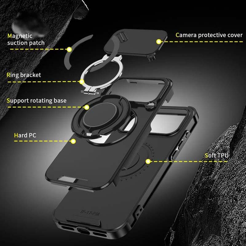 Mira Magnetic Phone Case | Military - Grade Protection, 360° Rotatable Stand - Hartwella