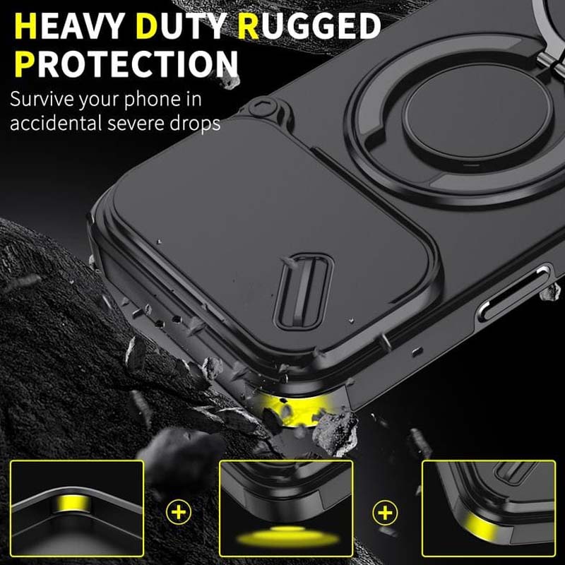 Mira Magnetic Phone Case | Military - Grade Protection, 360° Rotatable Stand - Hartwella