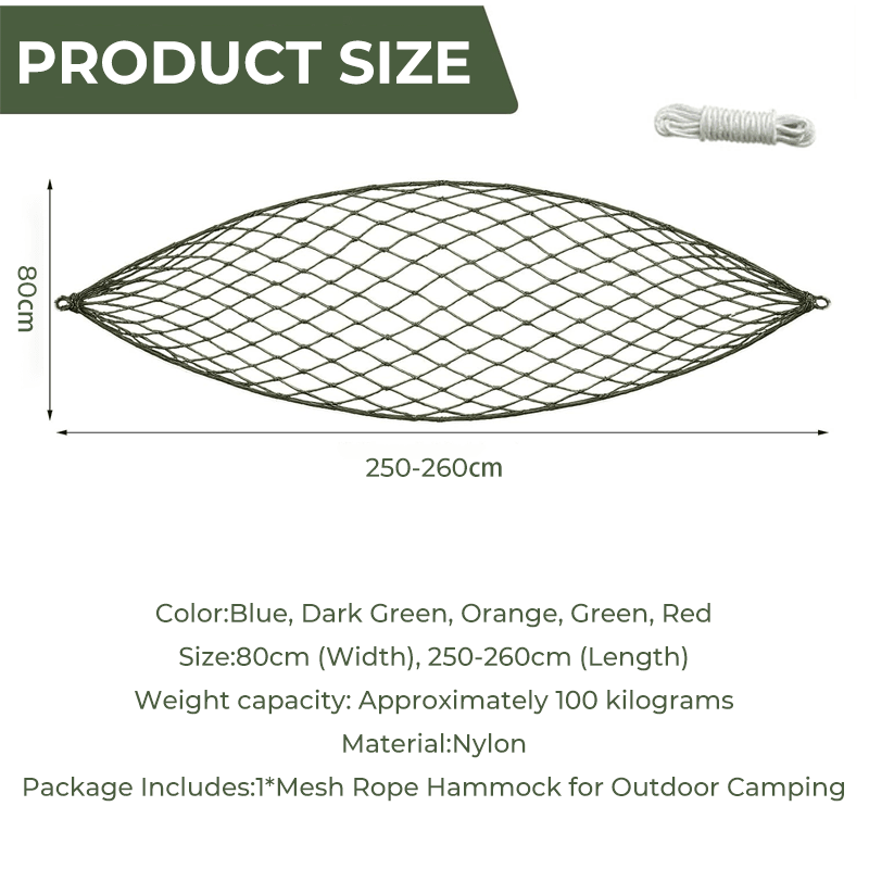 Mira Mesh Hammock | Breathable Nylon, Lightweight - Hartwella