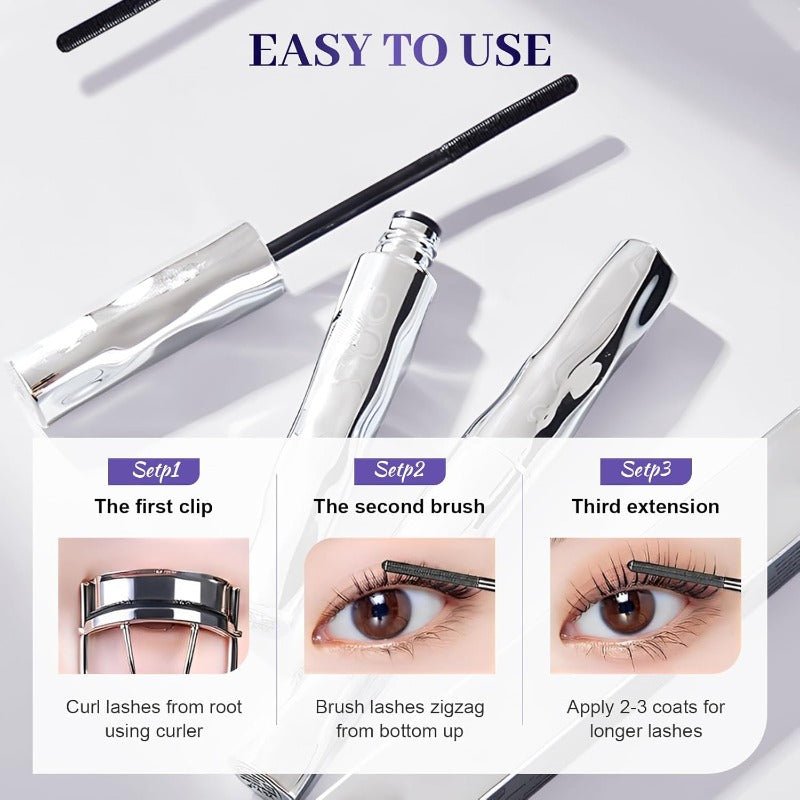 Mira Metal-Wand Mascara | Waterproof, Lengthening, Clump-Free - Hartwella
