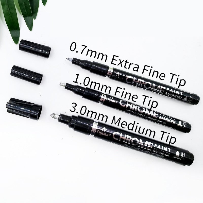 Mira Metallic Marker Pen | High-Gloss Reflective Ink, Multi-Surface Use - Hartwella