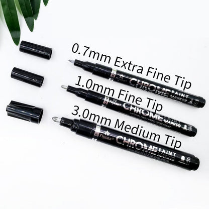 Mira Metallic Marker Pen | High-Gloss Reflective Ink, Multi-Surface Use - Hartwella