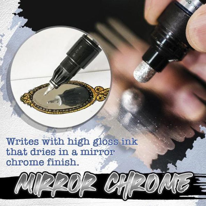 Mira Metallic Marker Pen | High-Gloss Reflective Ink, Multi-Surface Use - Hartwella