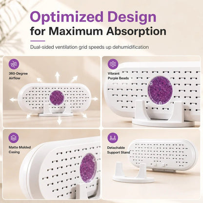 Mira Mini Dehumidifier | Reusable Silica Gel, USB Powered - Hartwella