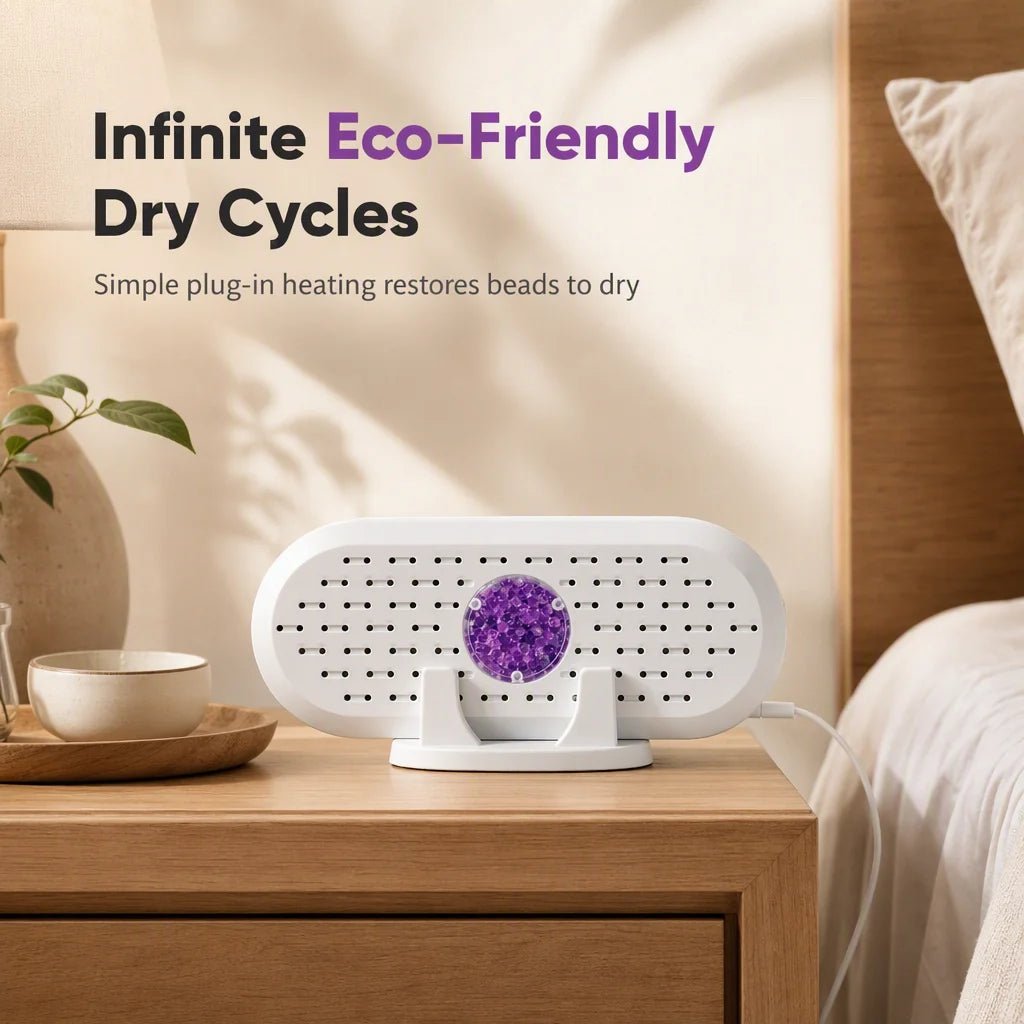 Mira Mini Dehumidifier | Reusable Silica Gel, USB Powered - Hartwella