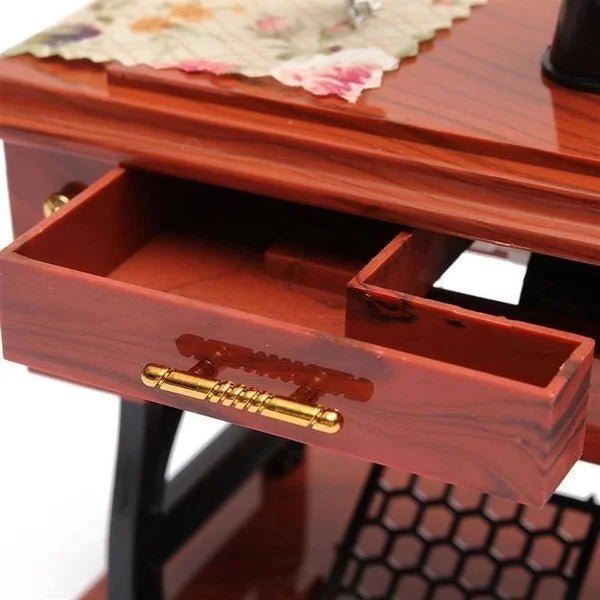 Mira Mini Sewing Machine Music Box | Retro Design, No Battery Required - Hartwella