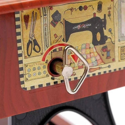 Mira Mini Sewing Machine Music Box | Retro Design, No Battery Required - Hartwella