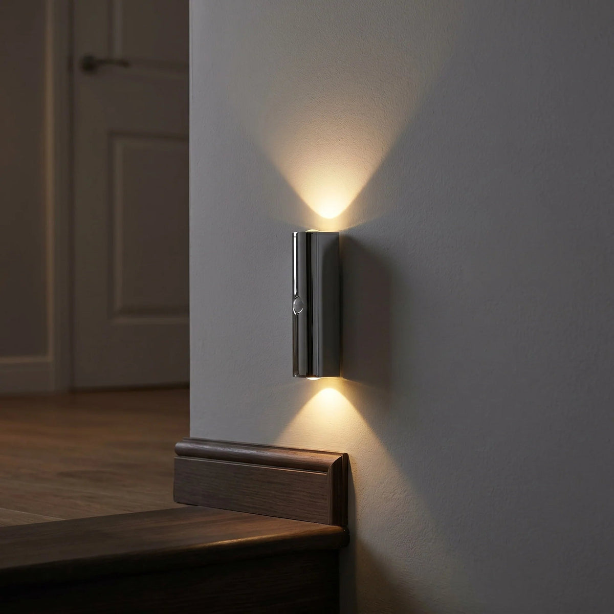 Mira Motion Sensor Wall Light | Rechargeable, 3-Color Adjustable, No-Drill Installation - Hartwella
