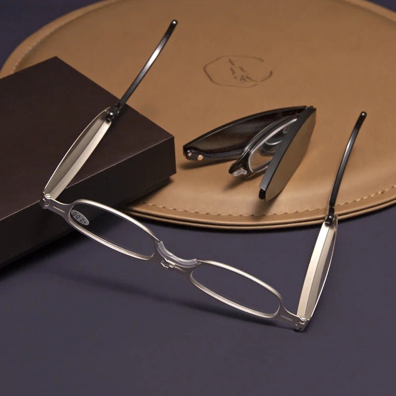 Mira Reading Glasses | Portable Folding Design, Lightweight PC & Al-Mg Alloy - Hartwella