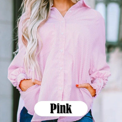 Mira Smocked Shirt | Lightweight Polyester, V - Neck, Casual Style - Hartwella
