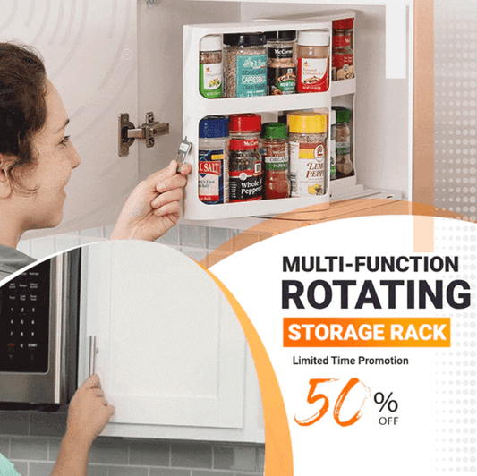 Mira Swivel Storage Rack | Space-Saving, Multi-Function Organizer - Hartwella