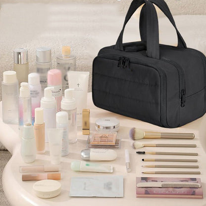 Mira Travel Makeup Bag | Large Capacity, Waterproof Nylon - Hartwella