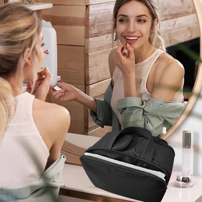 Mira Travel Makeup Bag | Large Capacity, Waterproof Nylon - Hartwella